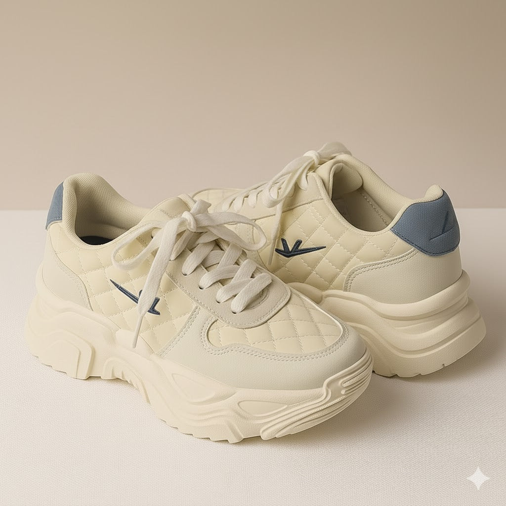 Stylish Beige "Royal Stallion" Sneakers For Girls