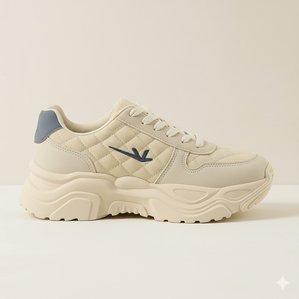 Stylish Beige "Royal Stallion" Sneakers For Girls